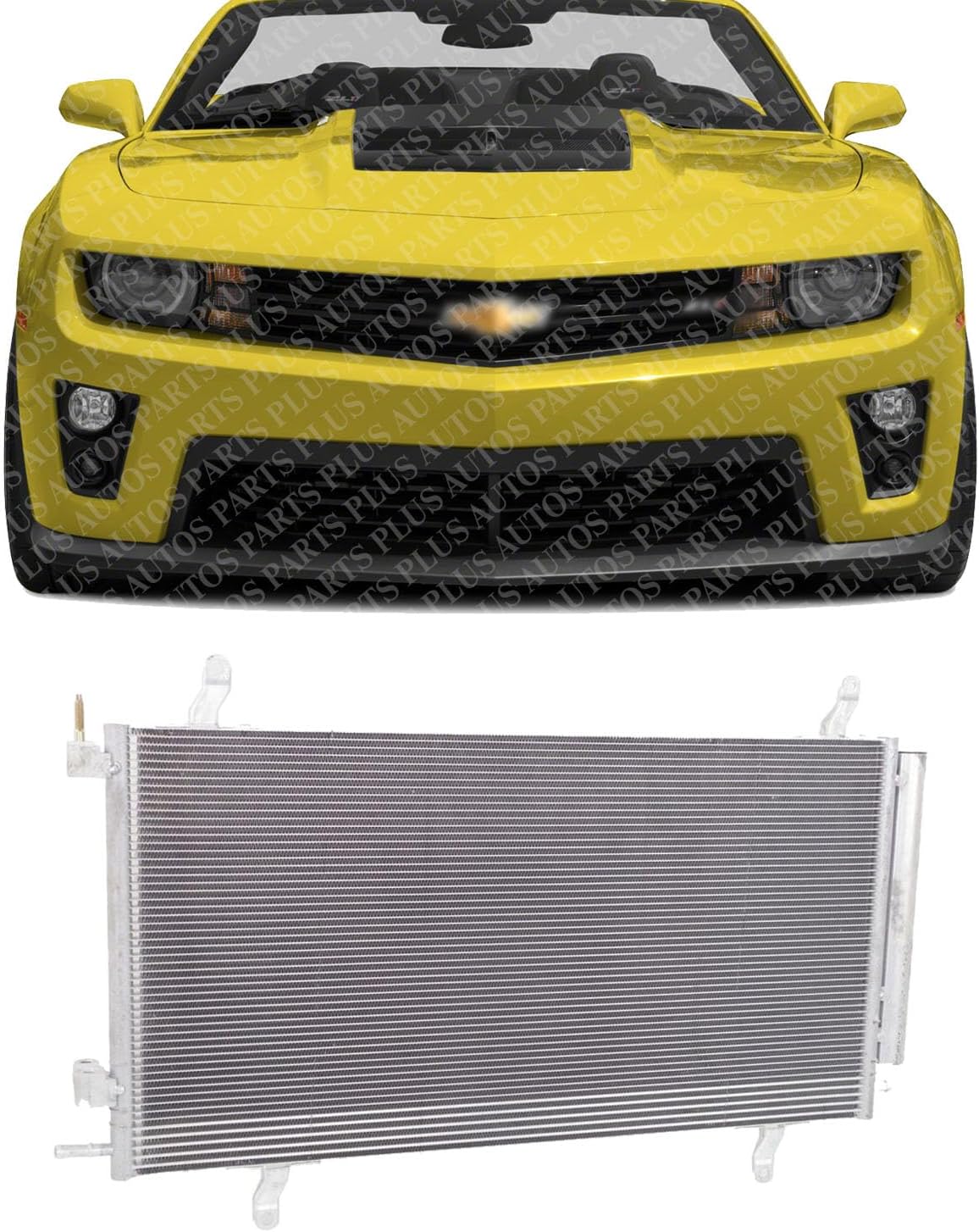 A/C Condenser Aluminum Core Direct Replacement Compatible With 2012-2015 Chevrolet Camaro GM3030302 23456530