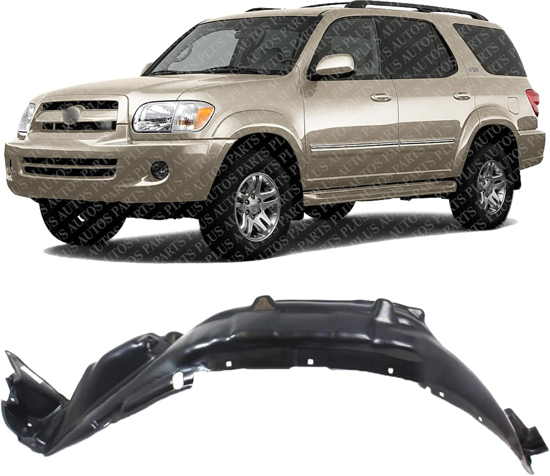 Front Fender Liner Left Driver Side Direct Replacement Compatible With 2005-2007 Toyota Sequoia TO1250121 538760C040