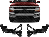 Set Of 2 Front Bumper Inner Bracket Left Driver & Right Passenger Side Direct Replacement Compatible With 2016-2019 Chevrolet Silverado 1500 GM1063113 GM1062113 84029774 84029775