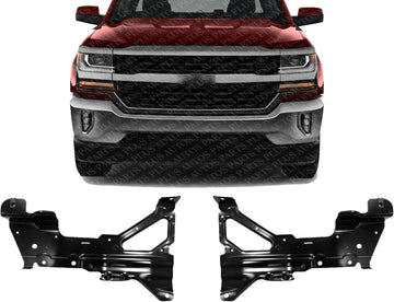 Set Of 2 Front Bumper Inner Bracket Left Driver & Right Passenger Side Direct Replacement Compatible With 2016-2019 Chevrolet Silverado 1500 GM1063113 GM1062113 84029774 84029775