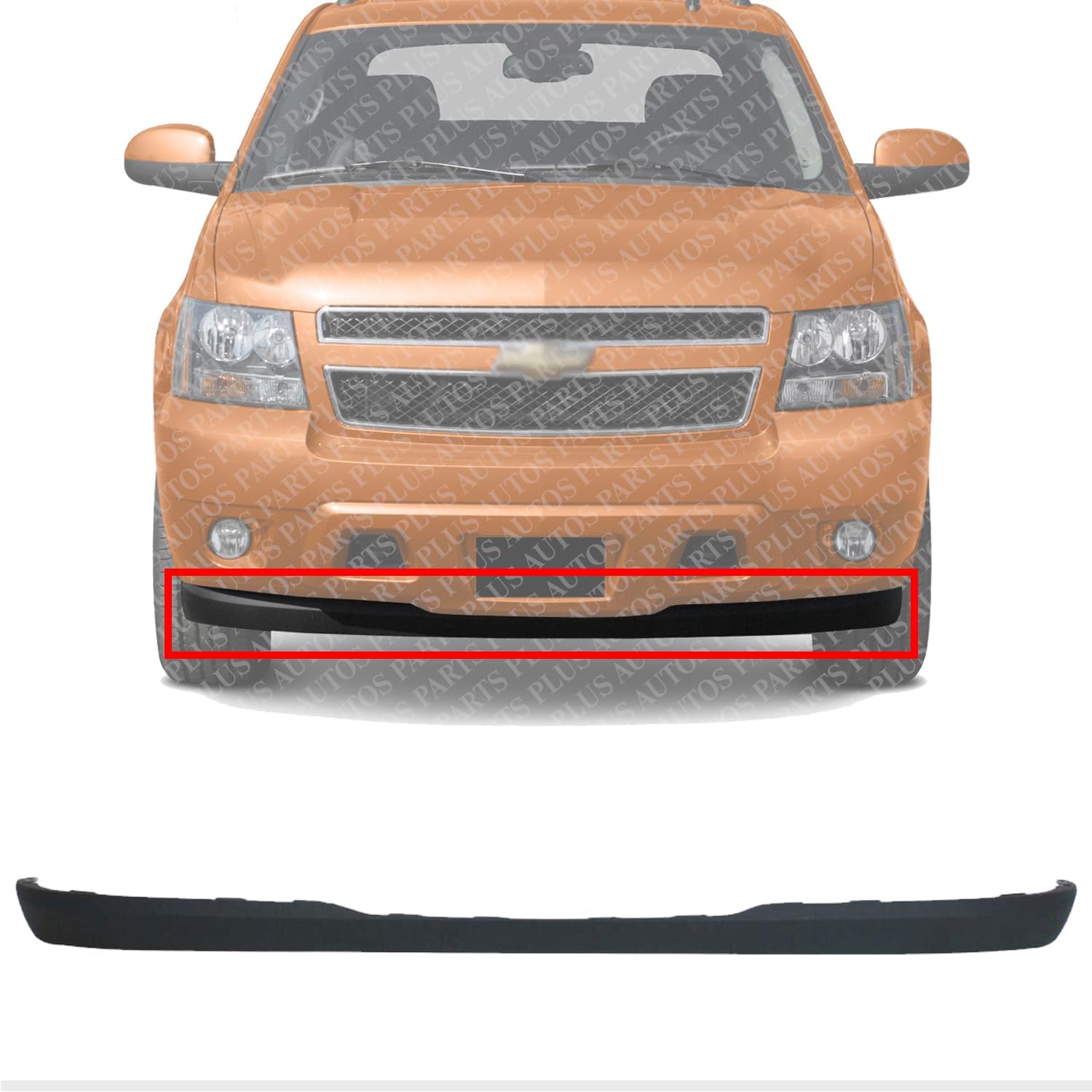 Front Bumper Lower Valance Air Deflector Primed Direct Replacement Compatible With 2007-2014 Chevrolet Avalanche/Suburban/Tahoe GM1092208 15203734
