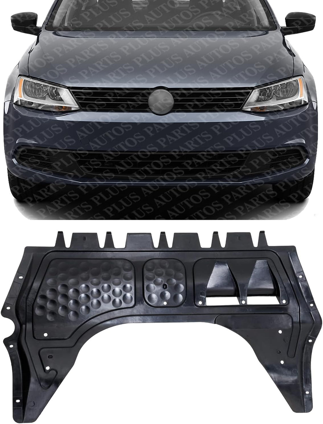 Front Engine Splash Shield Under Cover Plastic Direct Replacement Compatible with 2011-2018 Jetta / 2012-2019 Beetle VW1228143 5C0825237D