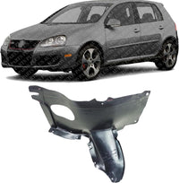 Front Section Fender Liner Left Driver Side Direct Replacement Compatible With 2006-2009 Volkswagen GTI VW1250114 1K0805911G