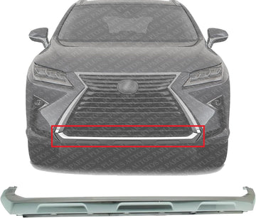 Front Grille Lower Molding Chrome Plastic Direct Replacement Compatible With 2016-2019 Lexus RX350 / RX450h LX1202110 531220E060