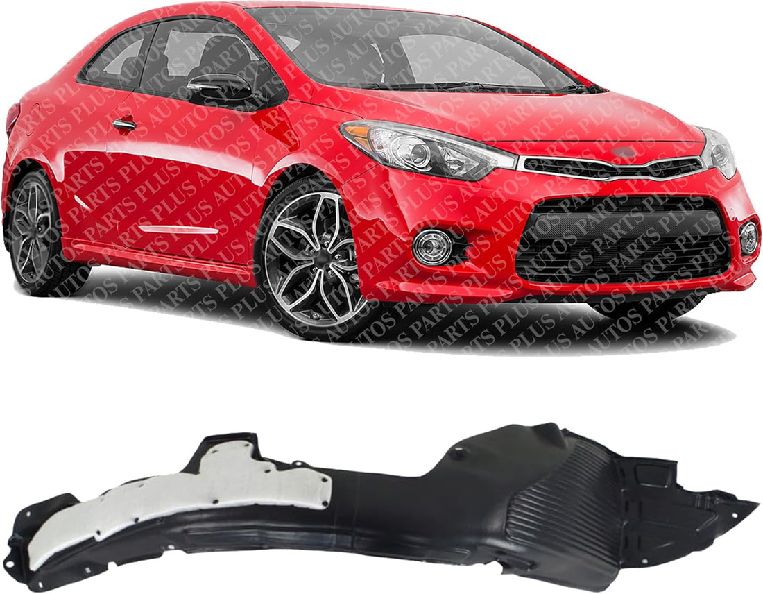 Front Fender Liner Right Passenger Side Direct Replacement Compatible With 2014-2016 Kia Forte Koup / Forte5 KI1249128 86812A7200