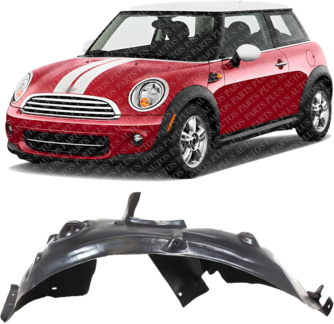 Front Fender Liner Left Driver Side Direct Replacement Compatible With 2007-2015 Mini Cooper MC1248102 51717207577-PFM