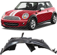 Front Fender Liner Left Driver Side Direct Replacement Compatible With 2007-2015 Mini Cooper MC1248102 51717207577-PFM
