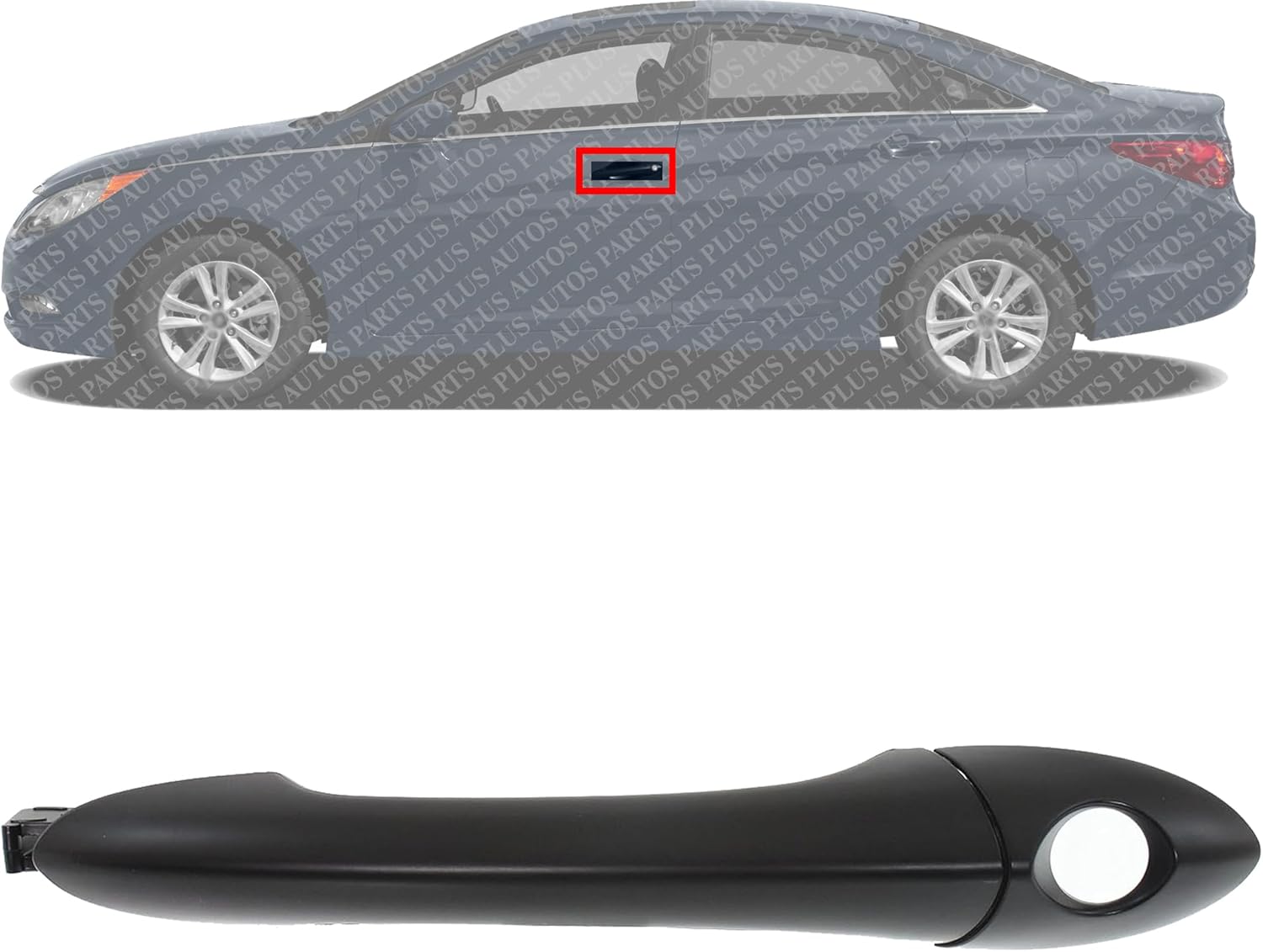 Front Exterior Door Handel Primed Left Driver Side Direct Replacement Compatible with 2011-2015 Hyundai Sonata HY1310133 826513S000 826523S000