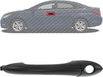 Front Exterior Door Handel Primed Left Driver Side Direct Replacement Compatible with 2011-2015 Hyundai Sonata HY1310133 826513S000 826523S000