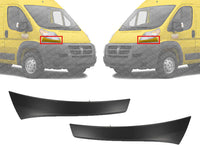 Set Of 2 Front Head Light Lower Filler Primed Plastic Right Passenger & Left Driver Side Direct Replacement Compatible With 2014-2022 Ram ProMaster 1500 2500 3500 CH1089103 CH1088103