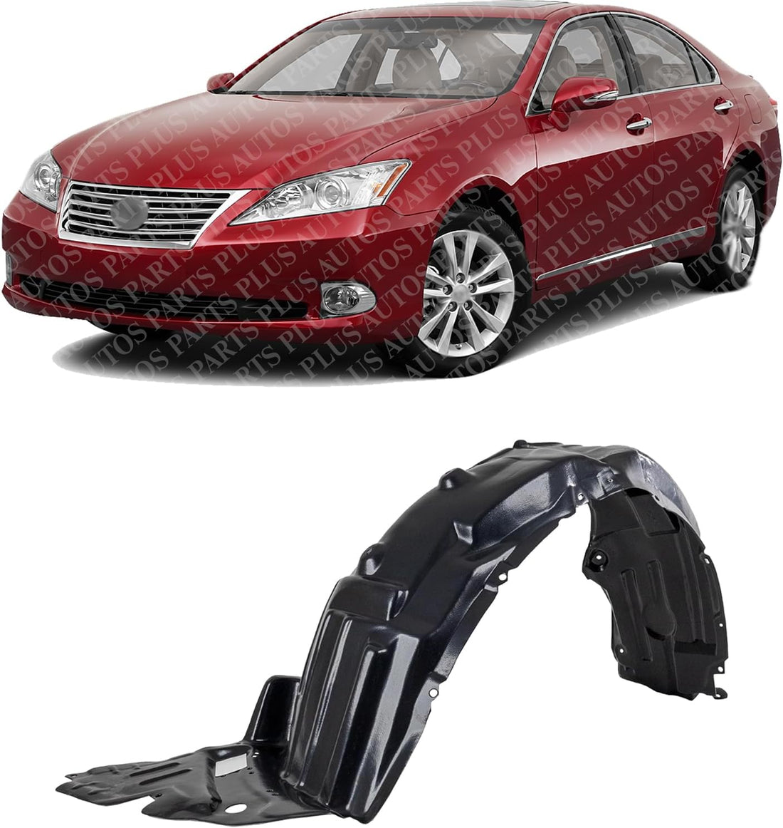 Front Fender Liner Left Driver Side Direct Replacement Compatible With 2010-2015 Lexus IS250 / IS350 LX1248109 5380653050
