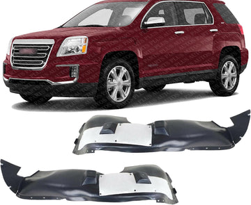 Set Of 2 Front Fender Liner Left Driver & Right Passenger Side Direct Replacement Compatible With 2004-2017 GMC Terrain GM1249244 GM1248244 23271690 23271689