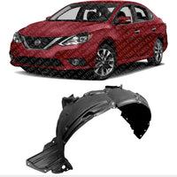 Front Fender Liner Left Driver Side Direct Replacement Compatible With 2013-2019 Nissan Sentra NI1248133 638413SH0A