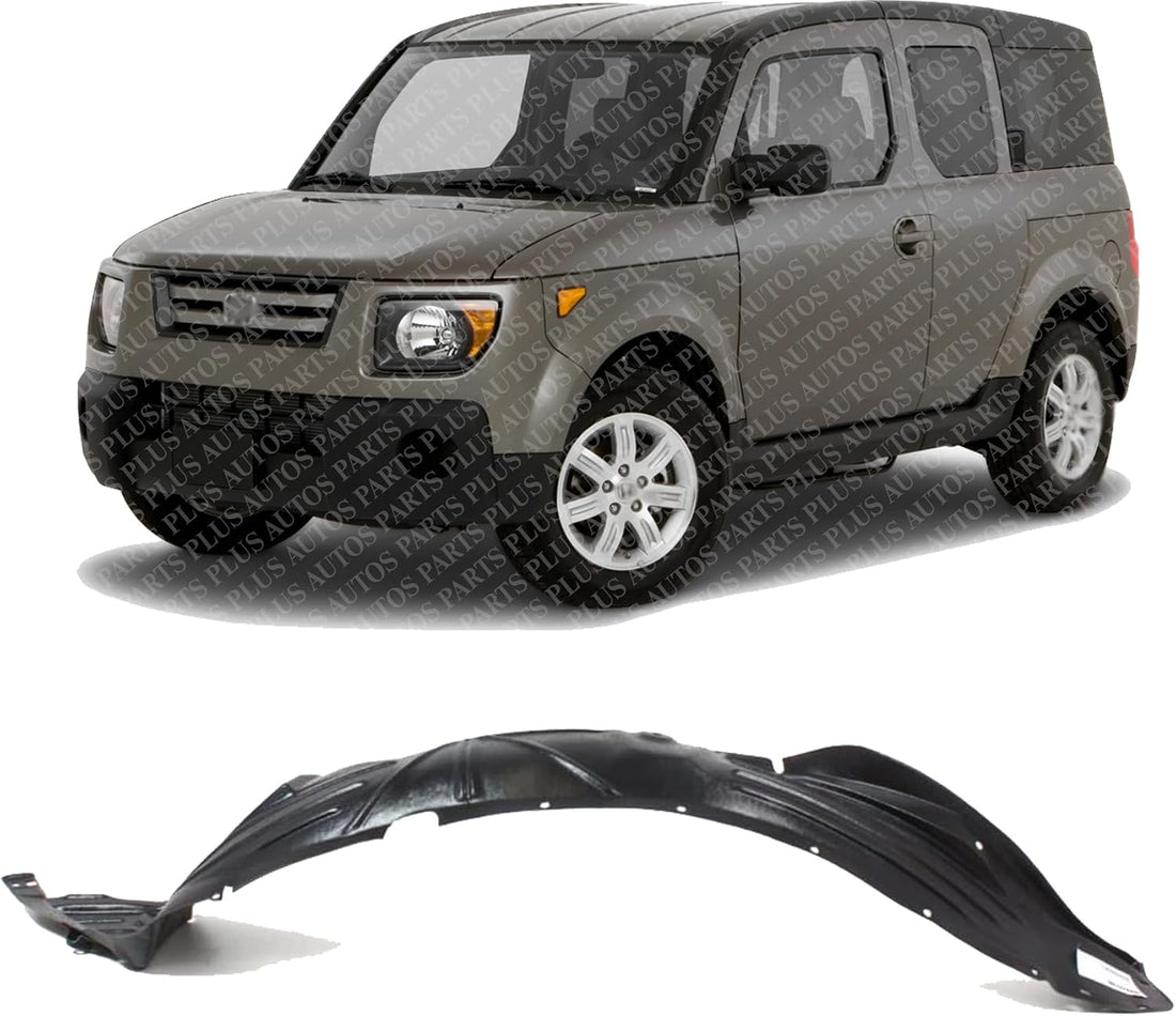 Front Fender Liner Left Driver Side Direct Replacement Compatible With 2007-2008 Honda Element HO1248129 74151SCVA90