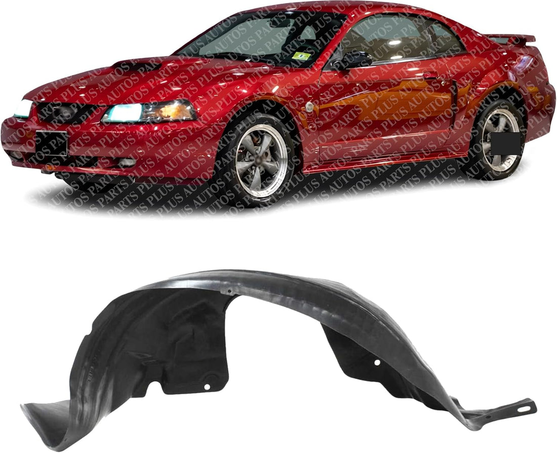 Front Fender Liner Left Driver Side Direct Replacement Compatible With 1999-2004 Ford Mustang FO1250111 XR3Z16103AA