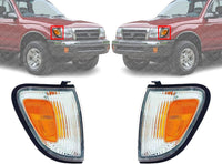 Set Of 2 Front Corner Light Assembly Left Driver & Right Passenger Side Direct Replacement Compatible With 1998-2000 Toyota Tacoma TO2521154 TO2520154 8161004060 8162004060