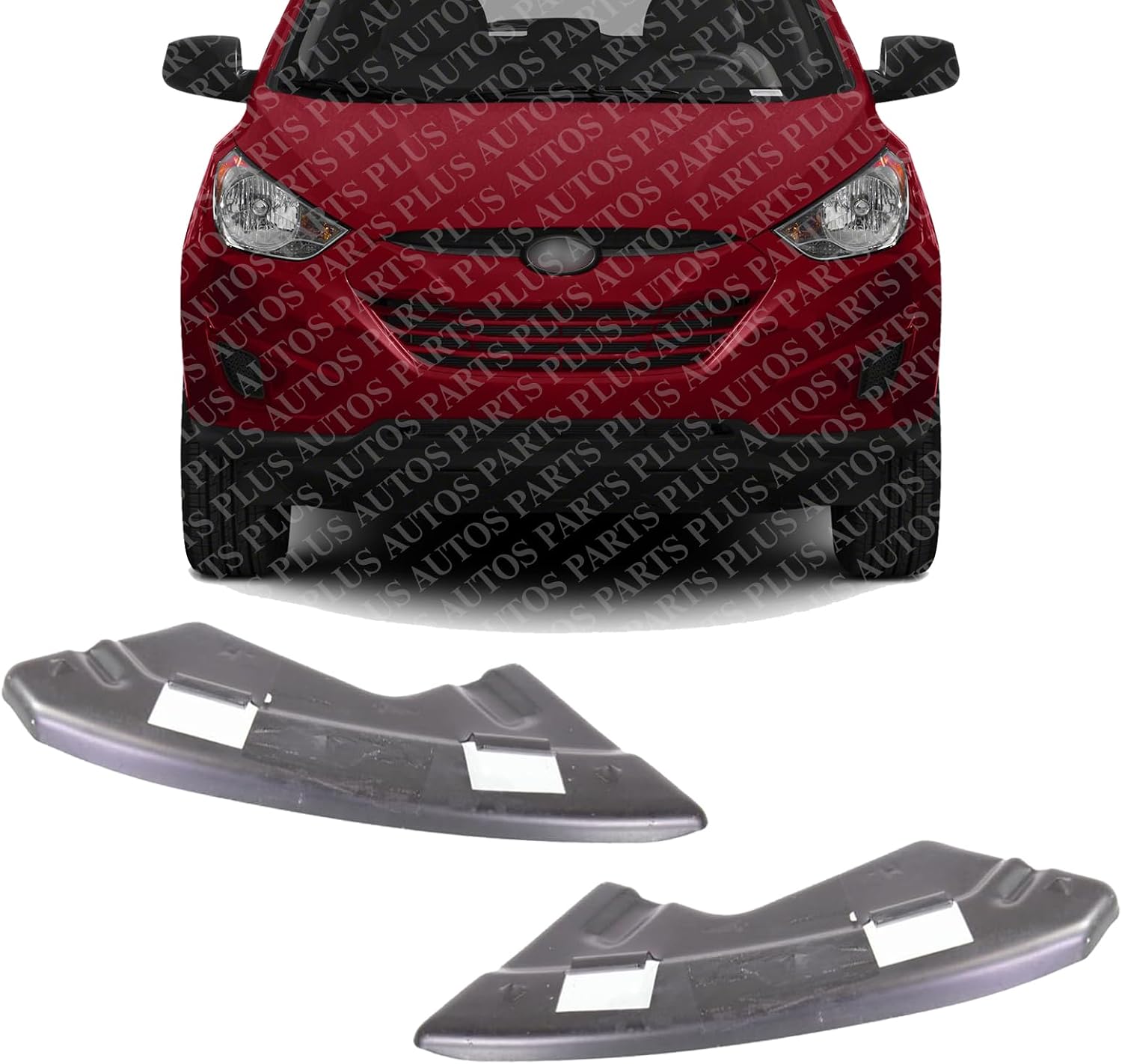 Set Of 2 Front Bumper Upper Bracket Left Driver & Right Passenger Side Direct Replacement Compatible With 2010-2015 Hyundai Tucson HY1032100 HY1033100 865522S000 865512S000