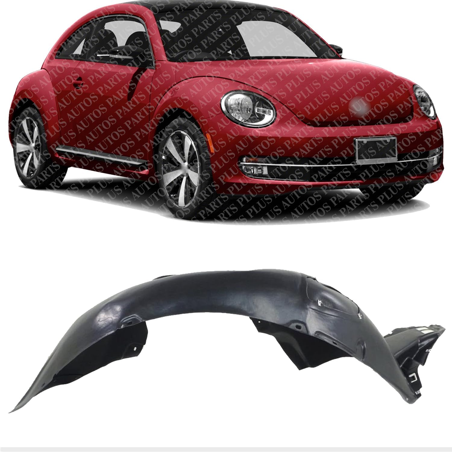Front Fender Liner Right Passenger Side Direct Replacement Compatible With 2012-2019 Volkswagen Beetle VW1249126 5C5805912H