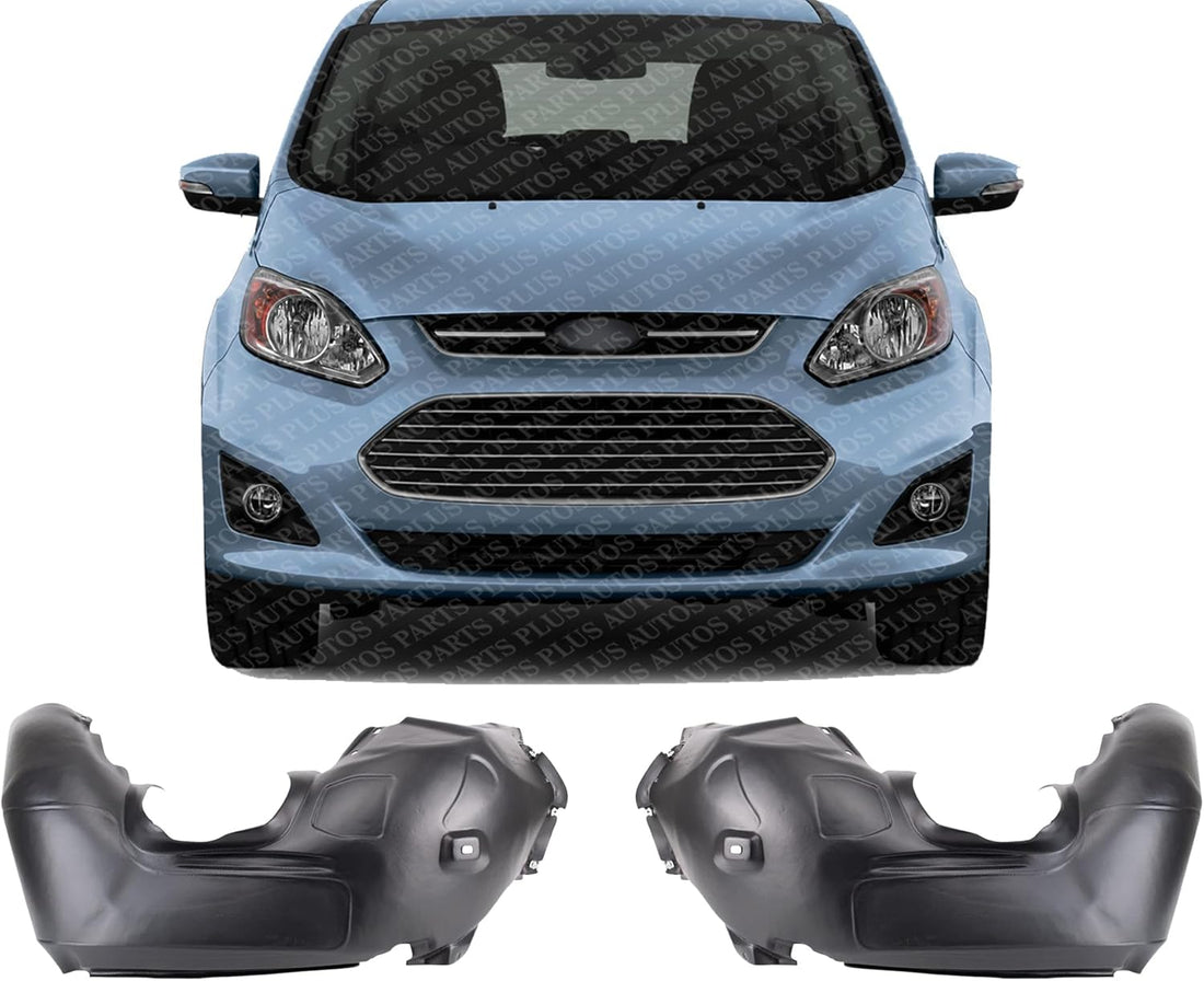 Set of 2 Front Fender Liner Right Passenger & Left Driver Side Direct Replacement Compatible With 2013-2018 Ford C-Max FO1249157 FO1248157 DM5Z16102A DM5Z16102C DM5Z16103A
