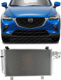 Front AC Condenser Aluminum Core Direct Replacement Compatible With 2014-2018 Mazda 3/2014-2021 6 MA3030162 GHR161480B