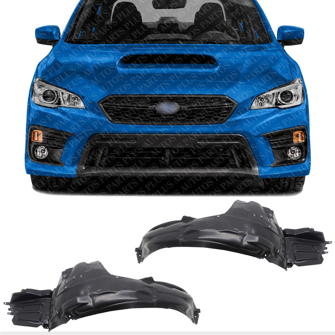 Set Of 2 Front Fender Liner Left Driver & Right Passenger Side Direct Replacement Compatible With 2015-2021 Subaru WRX/STI SU1249129 SU1248129 59110VA010 59110VA000