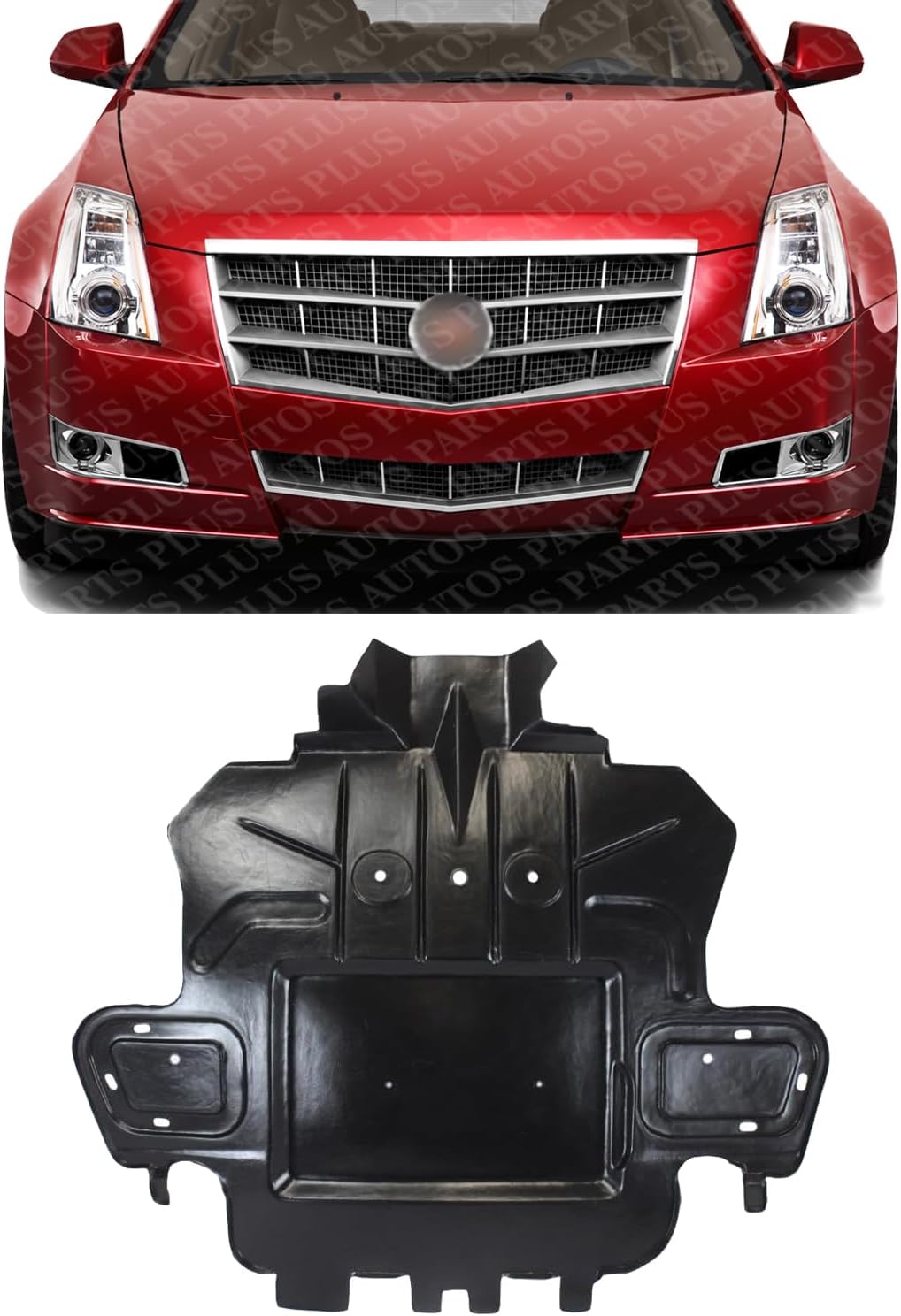 Front Engine Splash Shield Under Cover Direct Replacement Compatible with 2008-2014 Cadillac CTS GM1228136 15835283