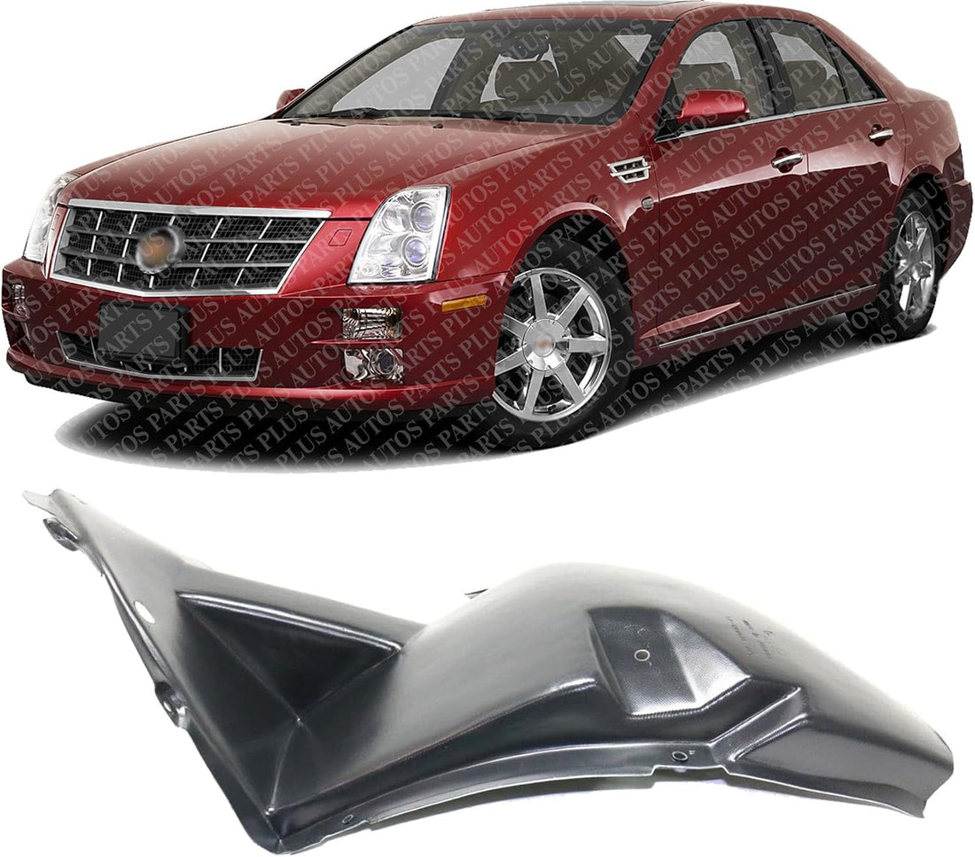 Front Fender Liner Cover Extension Left Driver Side Direct Replacement Compatible With 2005-2011 Cadillac STS GM1004145 25911105