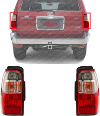 Set Of 2 Tail Light Assembly Plastic Left Driver & Right Passenger Side Direct Replacement Compatible With 2001-2002 Toyota 4Runner TO2801137 TO2800137 8155035240 8156035200