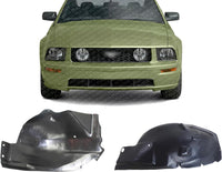 Set of 2 Front & Rear Section Fender Liner Right Passenger Side Direct Replacement Compatible With 2005-2009 Ford Mustang FO1251130 FO1251128 5R3Z16102BA 5R3Z16102AB