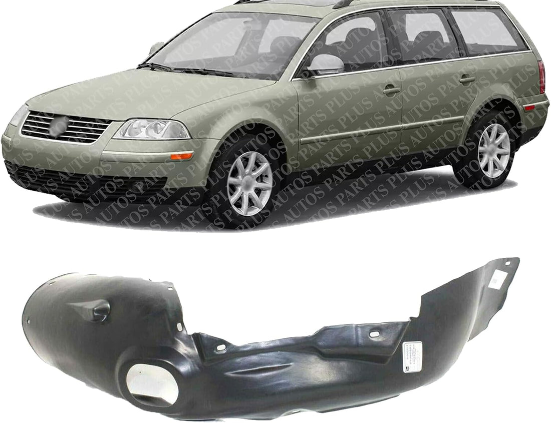 Front Fender Liner Left Driver Side Direct Replacement Compatible With 2001-2005 Volkswagen Passat VW1250105 3B0809957A01C