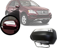 Front Power Mirror Manual Folding Heated Primed With Signal & Puddle Light Right Side Direct Replacement Compatible With 2009-2010 Mercedes Benz GL-Class/ML-Class 1648102893
