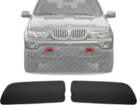 Set of 2 Front Bumper Tow Hook Cover Left Driver & Right Passenger Side Direct Replacement Compatible With 2004-2006 BMW X5 BM1029117 BM1029118 51117116672 51117116671