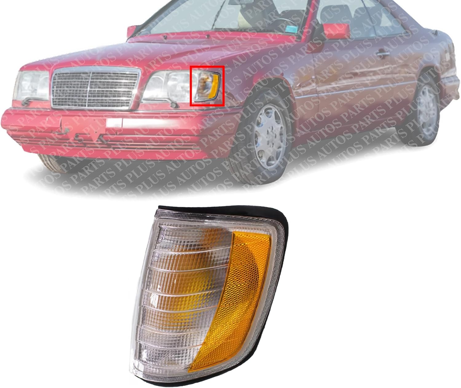 Front Corner Light Assembly Left Driver Side Direct Replacement Compatible With 1994-1995 Mercedes Benz E-Class MB2520105 1248261143