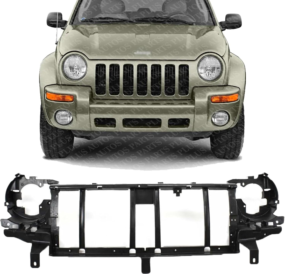 Front Header Panel Plastic Direct Replacement Compatible With 2002-2004 Jeep Liberty CH1220118 55155800AF