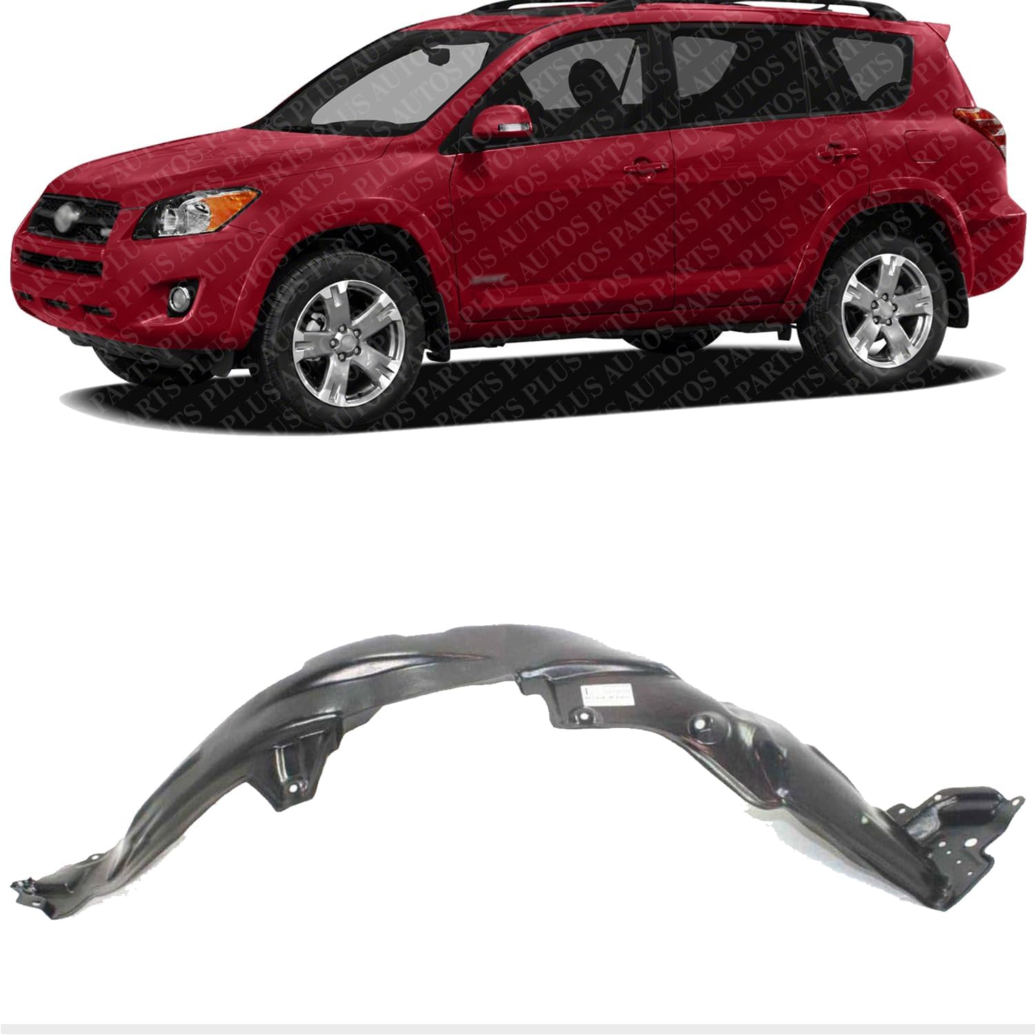 Front Fender Liner Vacuum Form Left Driver Side Direct Replacement Compatible With 2006-2012 Toyota RAV4 TO1248144 5387642075
