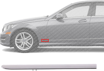 Front Fender Molding Trim Chrome Left Driver Side Direct Replacement Compatible with 2007-2014 Mercedes Benz Cl-Class MB1292117 2216903980