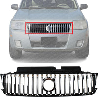Front Grille Assembly Primed Shell With Chrome Insert Plastic Direct Replacement Compatible With 2005-2007 Mercury Mariner FO1200468 5E6Z8200AA