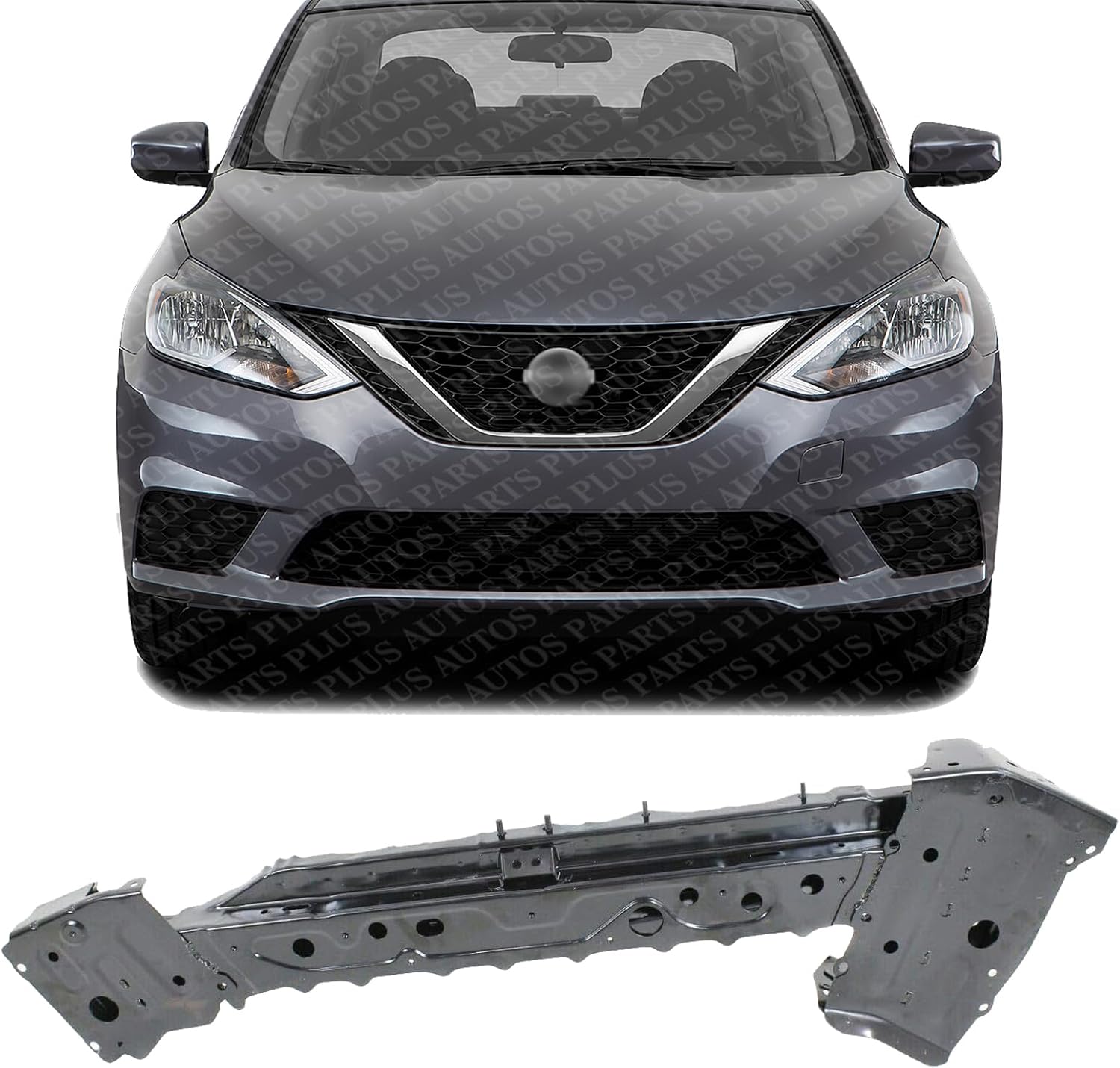Front Radiator Lower Support Steel Direct Replacement Compatible With 2015-2019 Nissan Sentra NI1225251 F25304ATMA