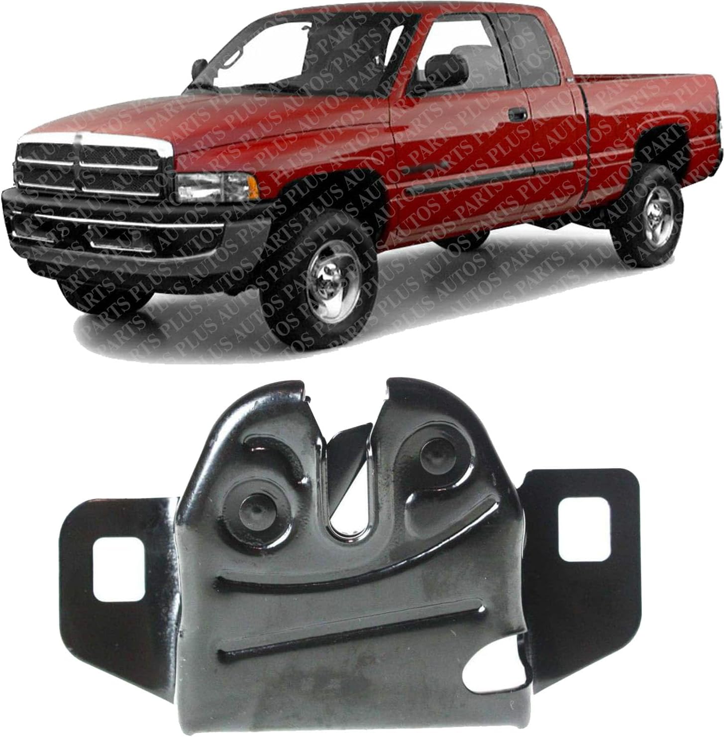 Hood Latch Direct Replacement Compatible with 1994-2001 Dodge Ram 1500/1994-2002 2500 3500 CH1234102 55275379AB