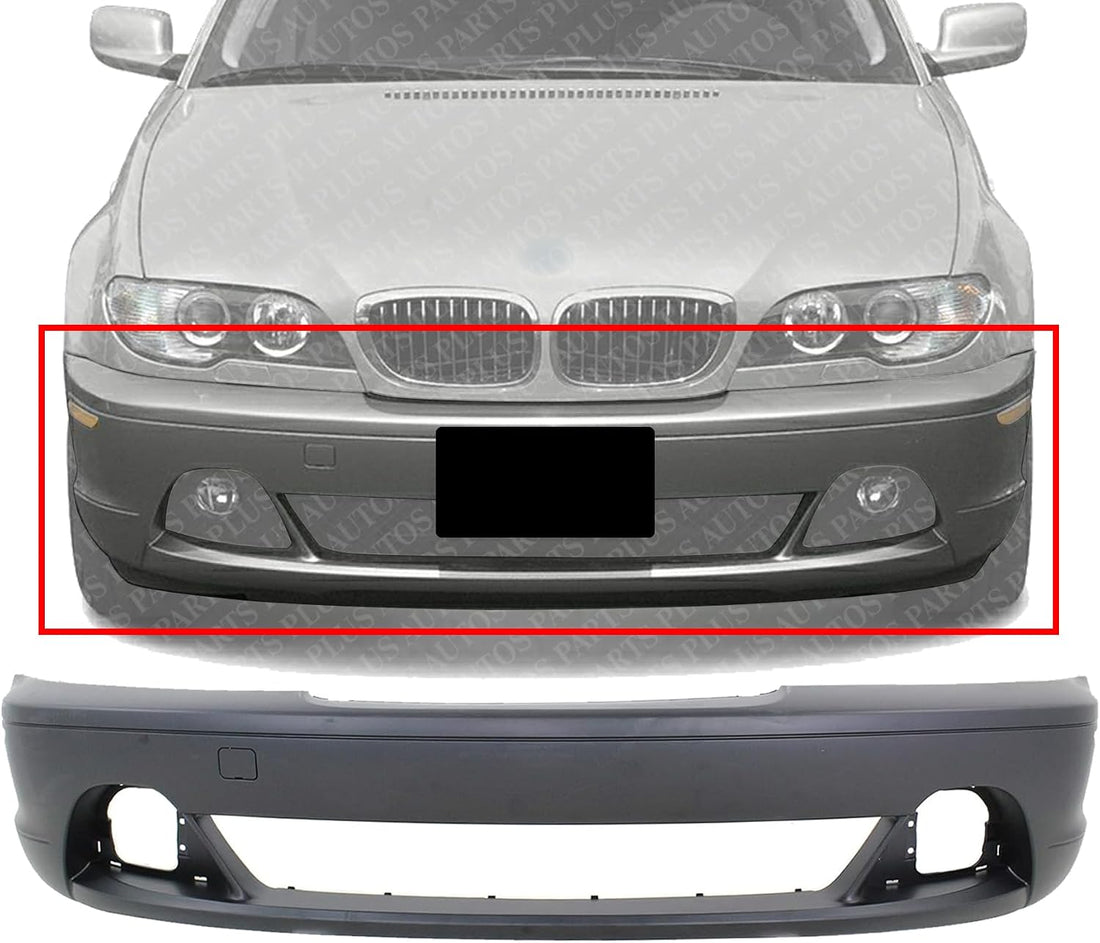 Front Bumper Cover Primed Direct Replacement Compatible With 2003-2006 BMW 3-Series BM1000152 51117076719