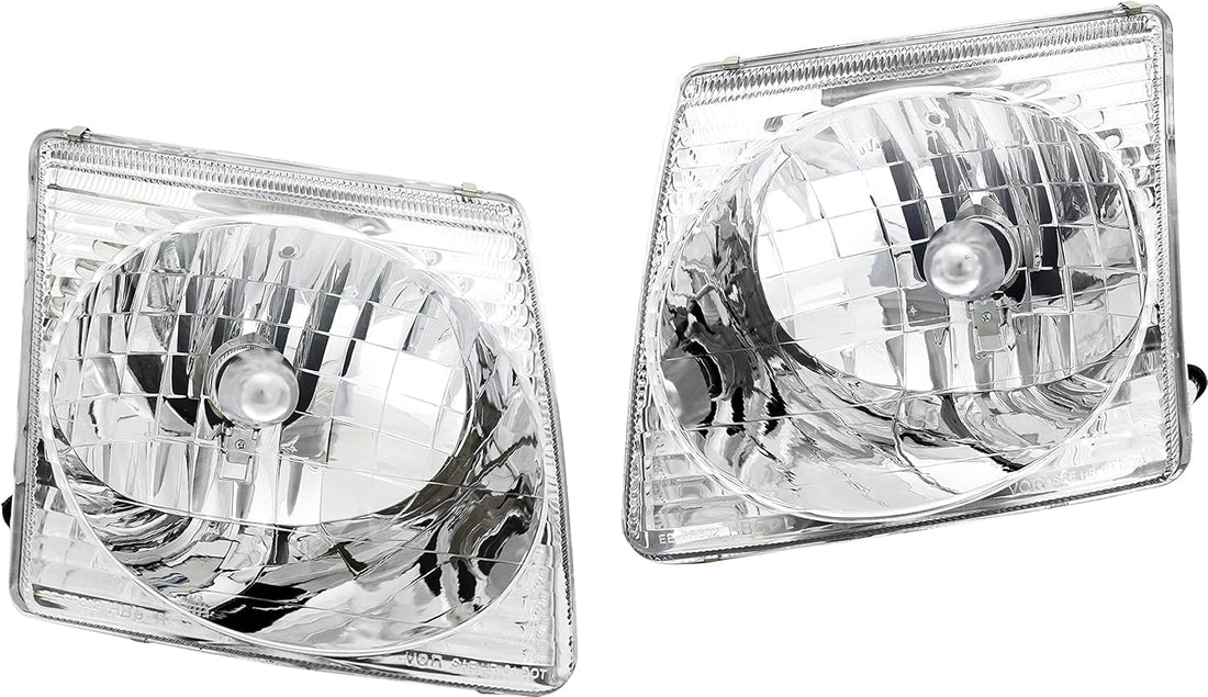 Set Of 2 Front Head Light Assembly Left Driver & Right Passenger Side Direct Replacement Compatible With 2001-2005 Ford Explorer Sport FO2502170 FO2503170 1L5Z13008BA 1L5Z13008AA