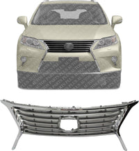 Front Grille Silver Shell & Insert Direct Replacement Compatible With 2013-2015 Lexus RX350 LX1200144 531010E140