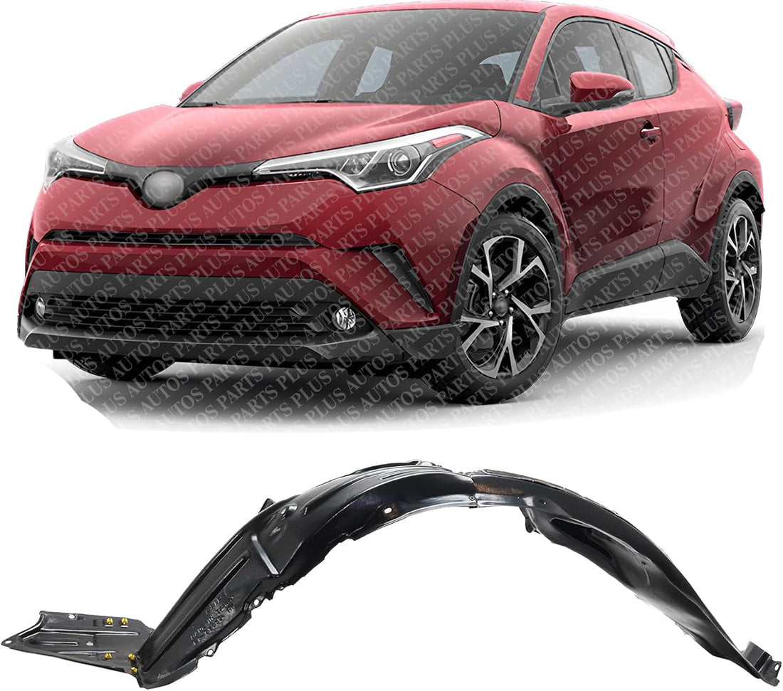 Front Fender Liner Left Driver Side Direct Replacement Compatible with 2018-2019 Toyota C-HR TO1248222 53876F4021