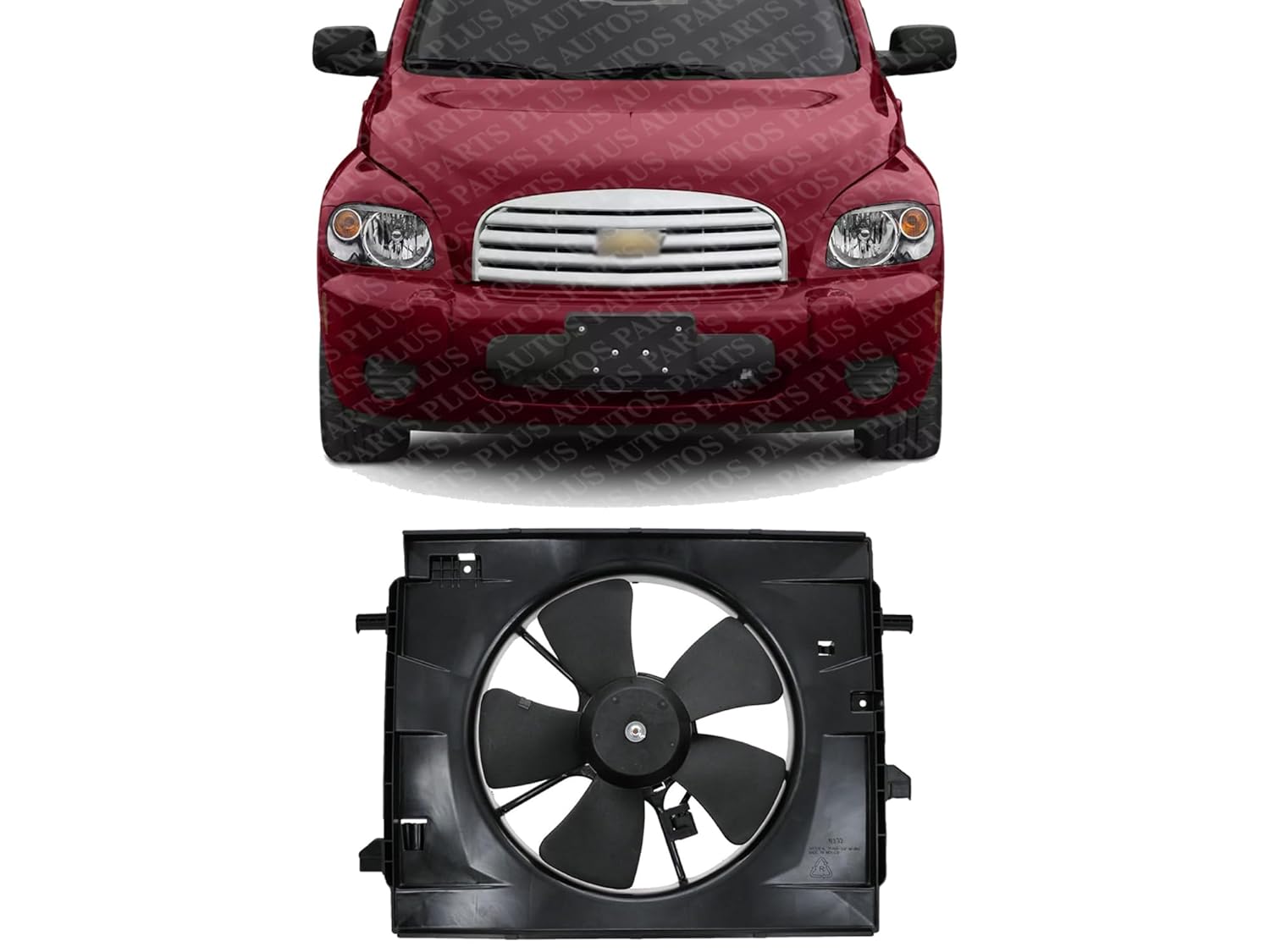 Front Radiator Fan Assembly Direct Replacement Compatible with 2006-2011 Chevrolet HHR GM3115200 25784660
