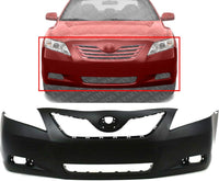 Front Bumper Cover Primed Direct Replacement Compatible With 2007-2009 Toyota Camry Base LE XLE CE Hybrid TO1000329 5211906919