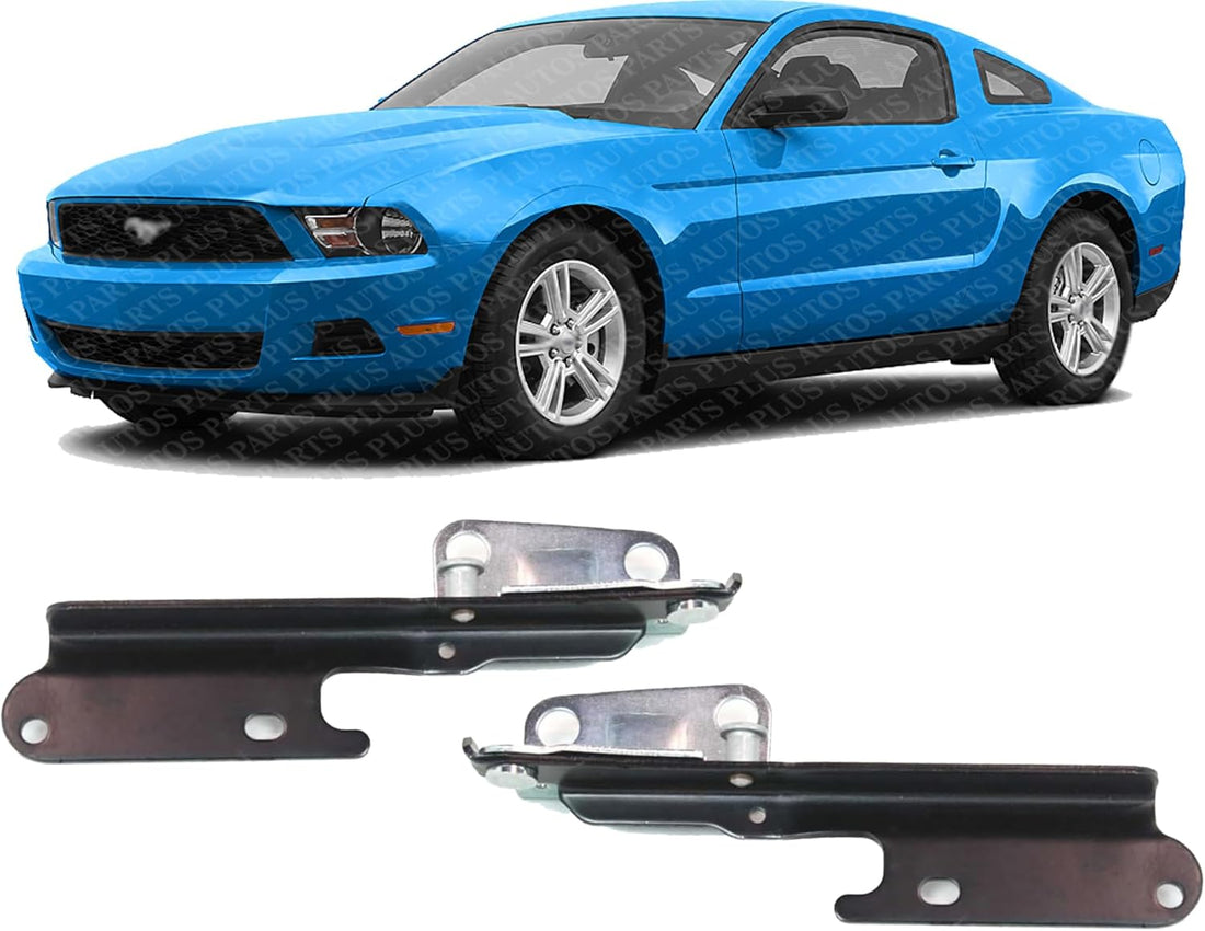 Set of 2 Front Hood Hinge Steel Right Passenger & Left Driver Side Direct Replacement Compatible with 2005-2014 Ford Mustang FO1236127 FO1236128 5R3Z16796AA 4R3Z16797AA