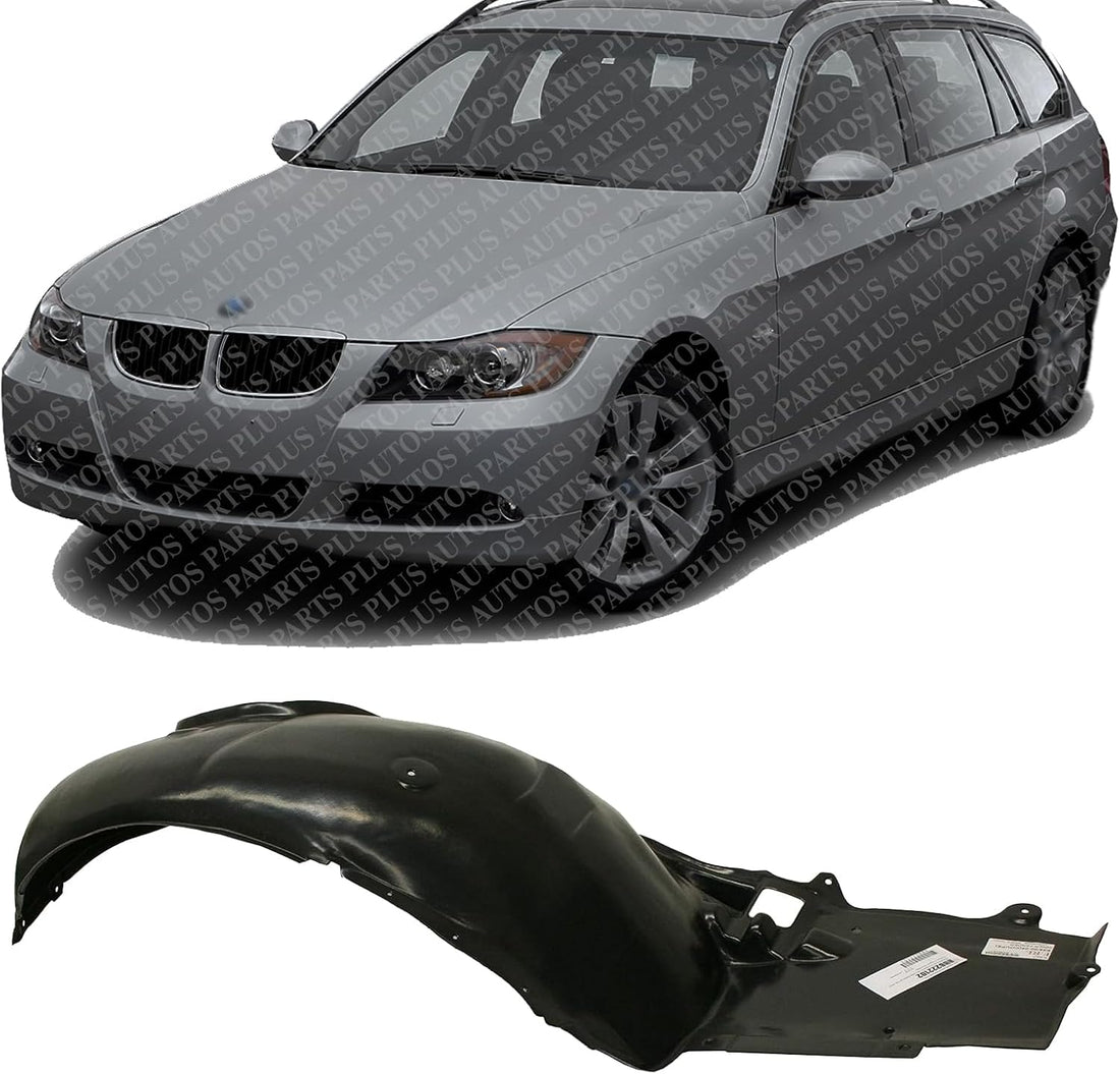Front Fender Liner Rear Section Left Driver Side Direct Replacement Compatible With 2000-2006 BMW 3-Series BM1248101 51718268345