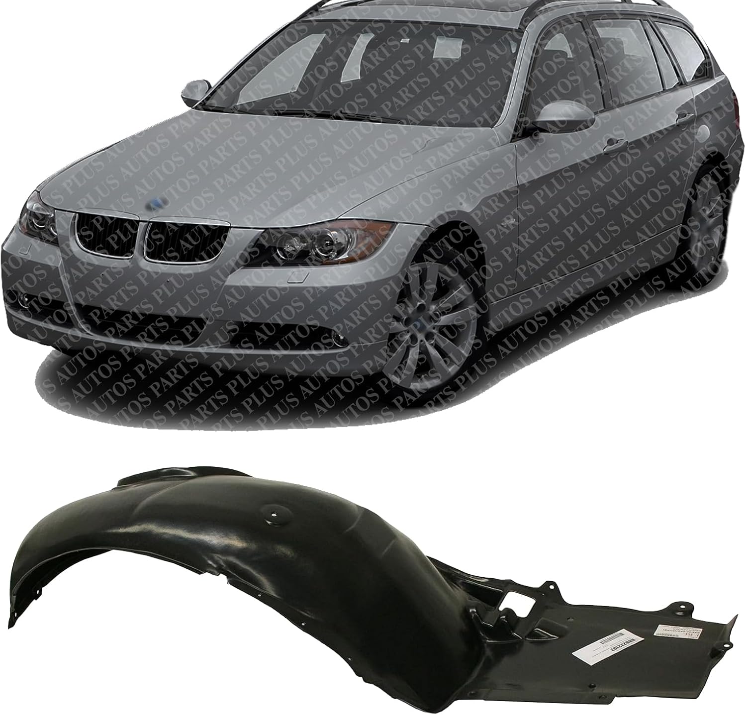 Front Fender Liner Rear Section Left Driver Side Direct Replacement Compatible With 2000-2006 BMW 3-Series BM1248101 51718268345