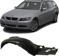Front Fender Liner Rear Section Left Driver Side Direct Replacement Compatible With 2000-2006 BMW 3-Series BM1248101 51718268345