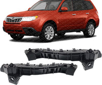 Set Of 2 Front Bumper Bracket Plastic Left Driver & Right Passenger Side Direct Replacement Compatible With 2009-2013 Subaru Forester SU1043101 SU1042101 57707SC040 57707SC050